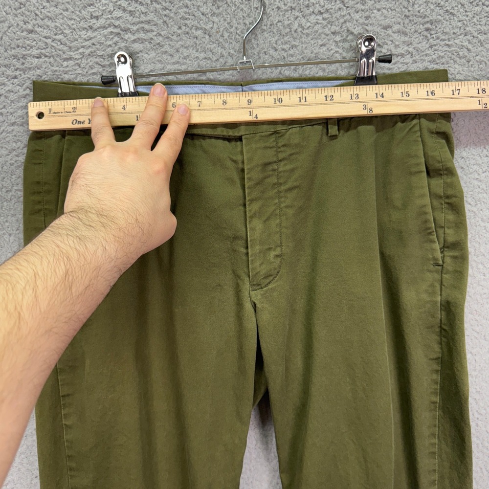 Polo Ralph Lauren Pants Mens 32x30 Olive Green Stretch Straight Fit Chino Preppy - Picture 8 of 13